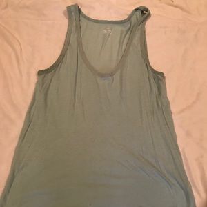 Igor blue jcrew tank with detailing